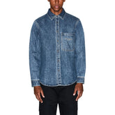 Armani Exchange Blue Denim Shirt - Shirts