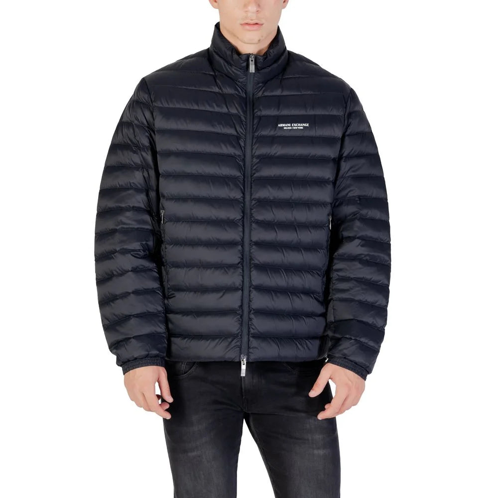 Armani Exchange Blue Polyamide Coat - Puffer Jackets