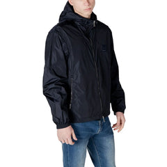 Armani Exchange Blue Polyamide Jackets & Coat