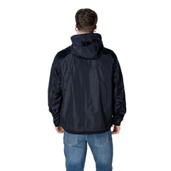 Armani Exchange Blue Polyamide Jackets & Coat