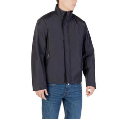 Armani Exchange Blue Polyester Full-Length Jacket - Sport Jackets