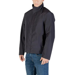 Armani Exchange Blue Polyester Full-Length Jacket - Sport Jackets