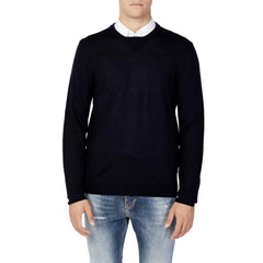 Armani Exchange Blue Wool Sportswear
