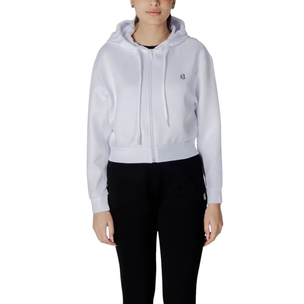 Armani Exchange White Cotton Hoody