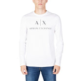 Armani Exchange White Cotton Long Sleeve