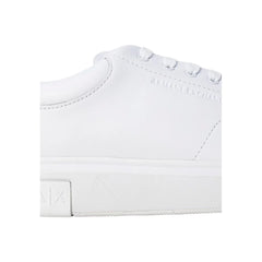 Armani Exchange White Leather Low Top Sneakers - Sneakers