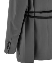 Armarium Gray Virgin Wool Blazer - IT42