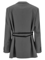 Armarium Gray Virgin Wool Blazer - IT42