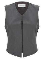 Armarium Gray Virgin Wool Sleeveless Jacket