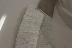 Arzu Kaprol White Lashes Open Back Vest Jacket - IT40|S - Vests