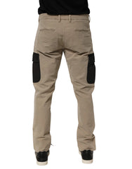 AT.P.CO Beige Mid Waist Skinny Men Cargo Chino Trouser Pants - W50 - Cargo Pants