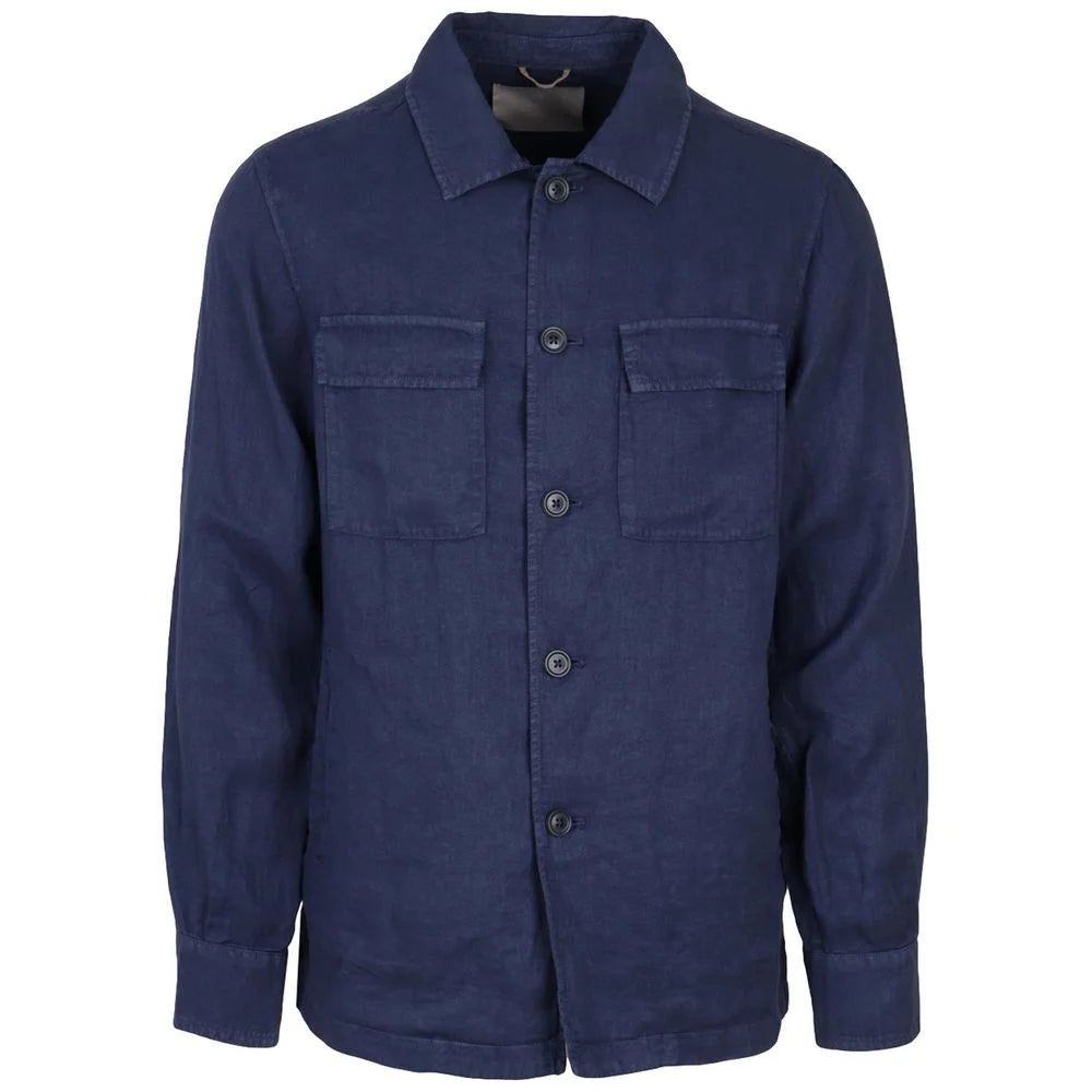 AT.P.CO Blue Linen Shirt - Shirts