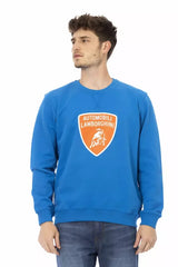 Automobili Lamborghini Blue Cotton Men Sweater - XXL - Sweatshirts