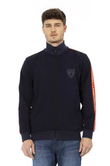 Automobili Lamborghini Blue Polyester Men Sweatshirt - Sweatshirts