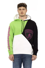 Automobili Lamborghini White Cotton Men’s Hooded Sweater - Hoodies