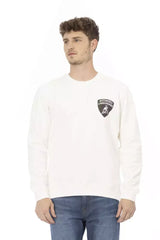 Automobili Lamborghini White Cotton Men’s Sweater - Sweatshirts