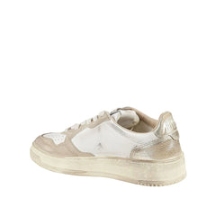 Autry Beige Leather Low Top Sneakers