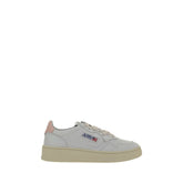 Autry White Calf Leather Bos Taurus Low Top Sneakers