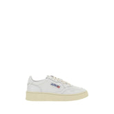 Autry White Calf Leather Bos Taurus Low Top Sneakers - EU37/US7