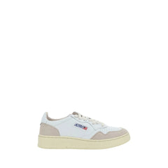 Autry White Calf Leather Bos Taurus Low Top Sneakers - EU38/US8