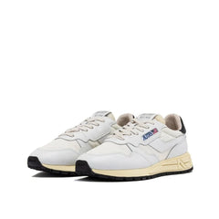 Autry White Fabric Low Top Sneakers