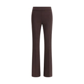 Avenue Montaigne Brown Elastane Flared Pants