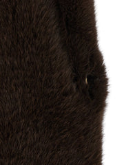 B&B COUTURE Brown Polyester Coat - IT42
