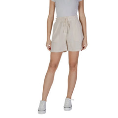 B.Young Beige Cotton Short - Short Trousers
