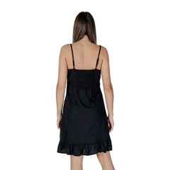 B.Young Black Linen Midi - Dresses