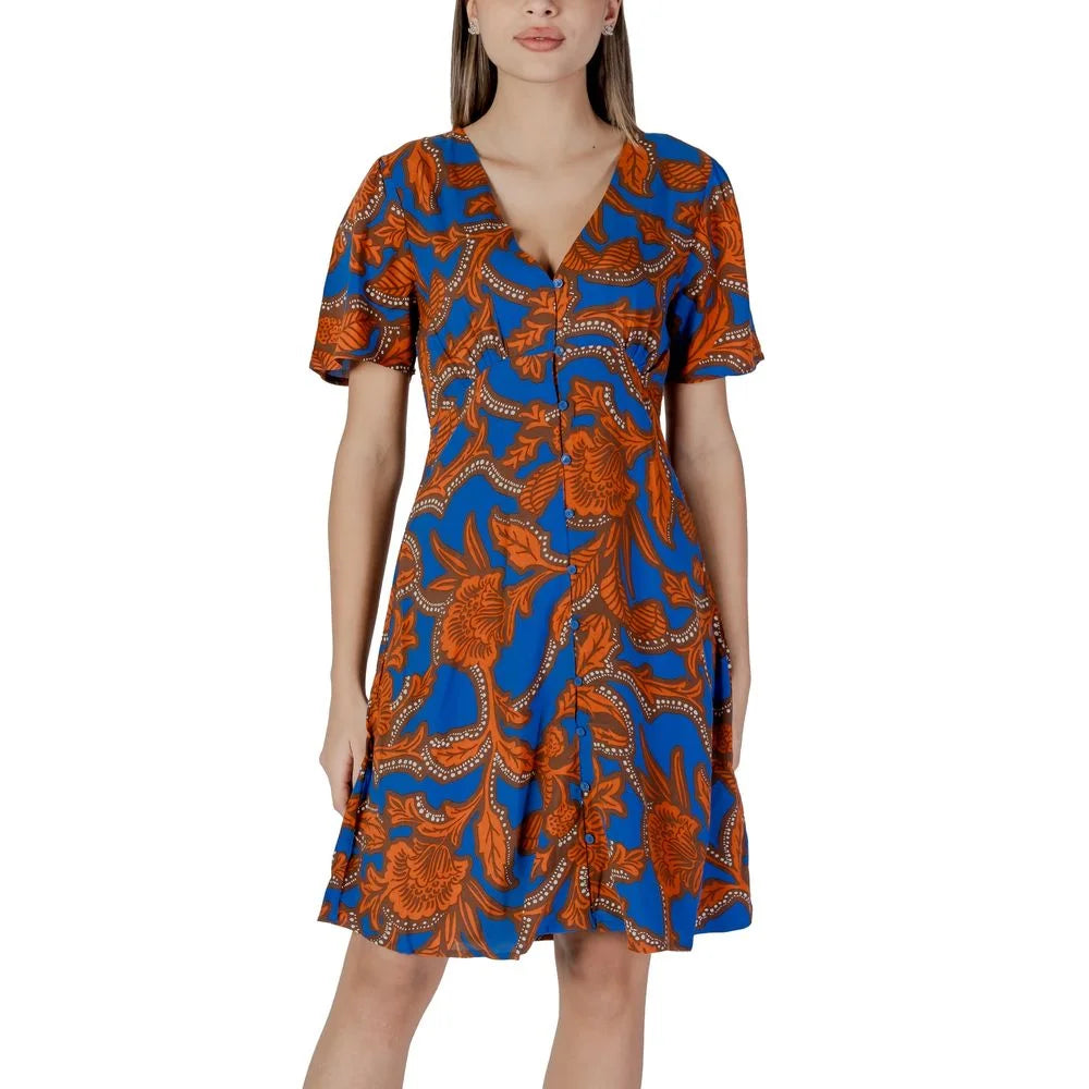 B.Young Blue Viscose Midi - Dresses