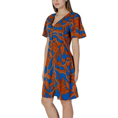 B.Young Blue Viscose Midi - Dresses