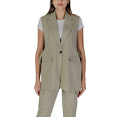 B.Young Green Polyester Waistcoat - IT36|XXS - Vests