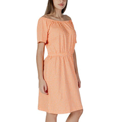 B.Young Orange Cotton Short - Dresses