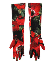 Dolce & Gabbana Multicolor Floral Print Elbow Length Women Gloves - 7|S