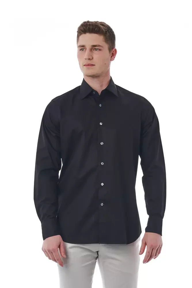 Bagutta Black Cotton Men Shirt - IT44 | XS - Shirts
