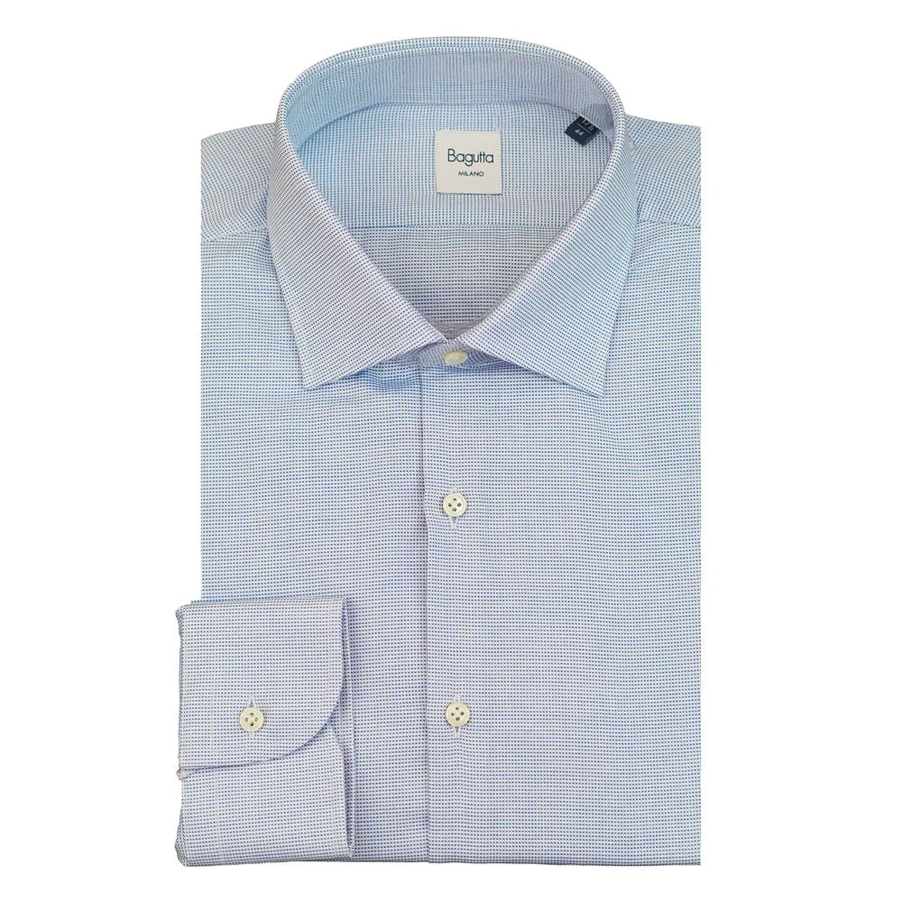 Bagutta Blue Cotton Men’s Shirt - Shirts