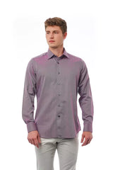 Bagutta Burgundy Cotton Men Shirt - Shirts