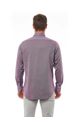 Bagutta Burgundy Cotton Men Shirt - Shirts