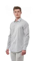 Bagutta Gray Cotton Men Shirt - Shirts