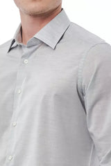 Bagutta Gray Cotton Men Shirt - Shirts