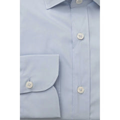 Bagutta Light Blue Cotton Men Shirt - Shirts