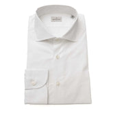 Bagutta White Cotton Men’s Shirt Slim Fit With French Collar - Shirts