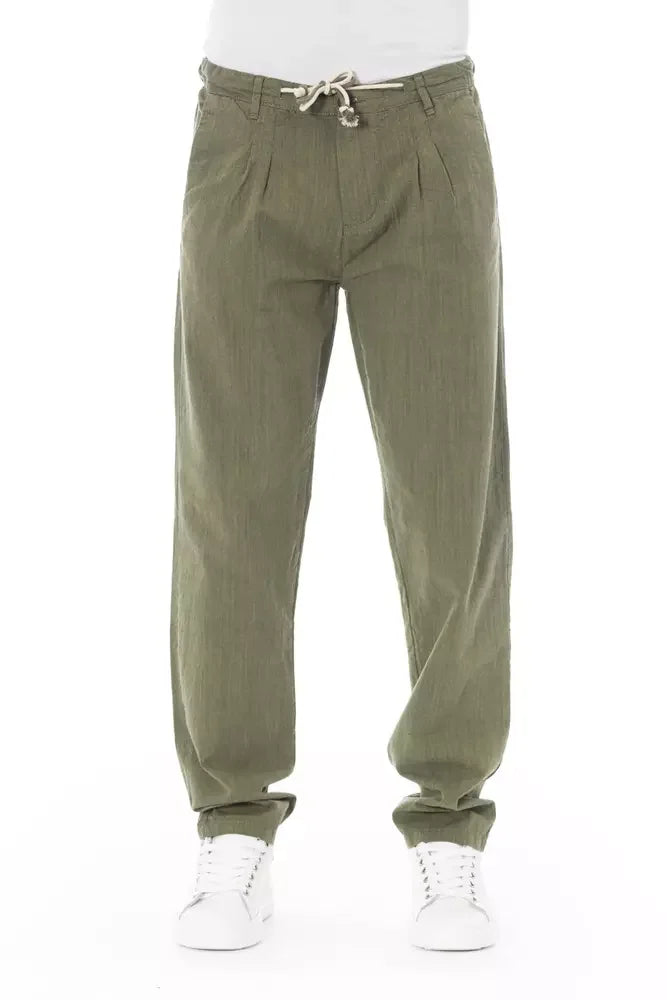 Baldinini Trend Army Cotton Men Chino Trousers - IT50 | L - Chinos
