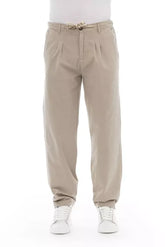 Baldinini Trend Beige Cotton Men Chino Pants - IT50 | L - Chinos