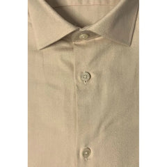 Baldinini Trend Beige Cotton Men Shirt