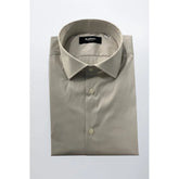 Baldinini Trend Beige Cotton Men Shirt