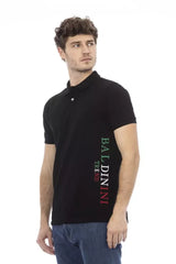 Baldinini Trend Black Cotton Men Polo - Polos