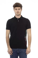 Baldinini Trend Black Cotton Men Polo - Polos