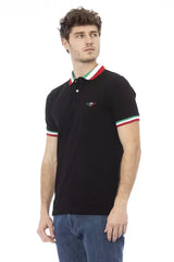 Baldinini Trend Black Cotton Men Polo Shirt - Polos