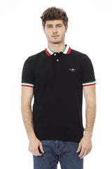 Baldinini Trend Black Cotton Men Polo Shirt - Polos